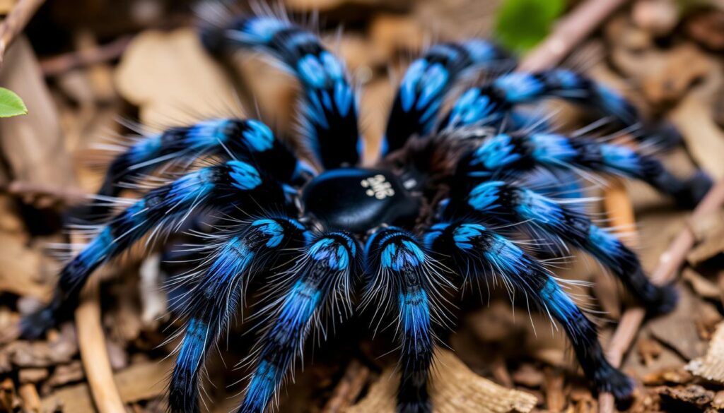 Blaue Ornament-Vogelspinne Musterung